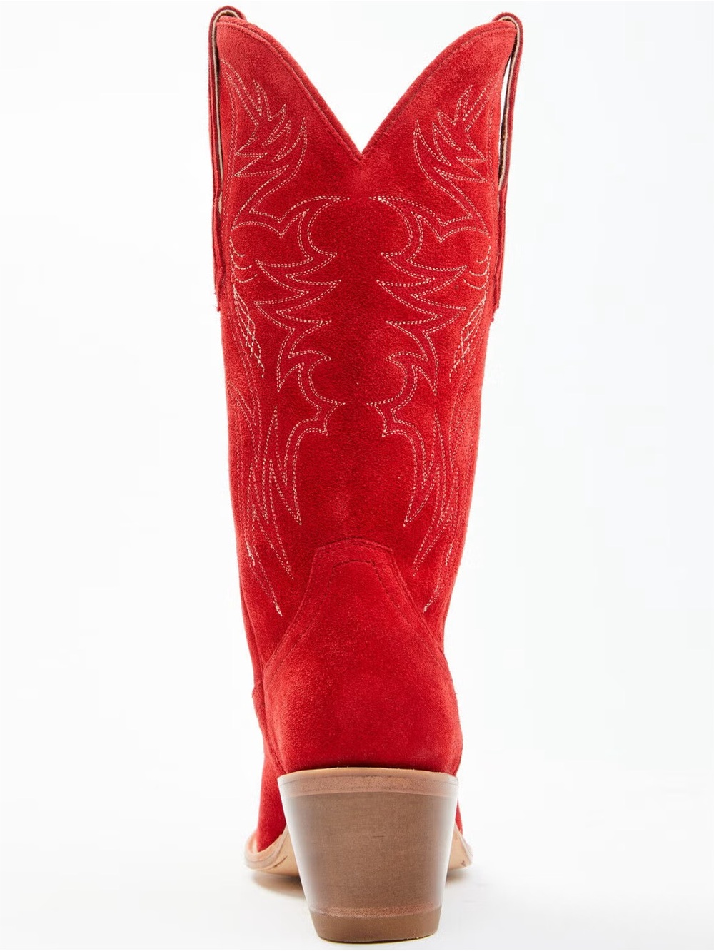 Idyllwind Red Suede Block Heel Ankle Boots - Picture 4 of 9